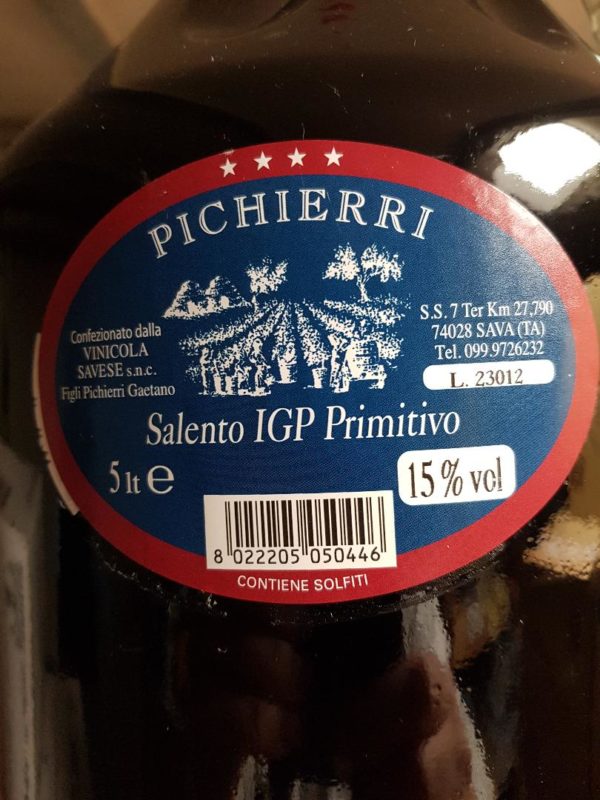 Salento IGP Primitivo Rosso Amabile Rotwein - Savese Pichierri