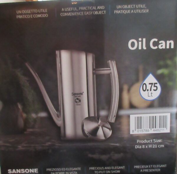 Edelstahlkanne Öl Kanne  Sansone – Bild 2