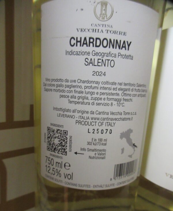 Leverano Bianco Chardonnay - Vecchia Torre – Bild 3